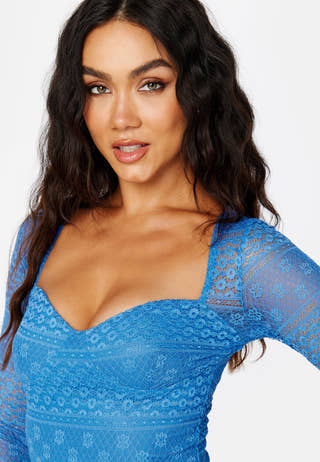 Olina lace bustier dress