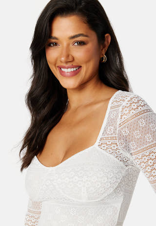 Lace L/S Bustier Top