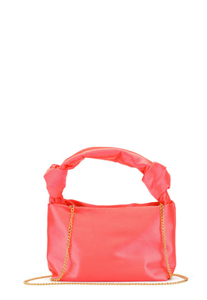 Olivia satin knot bag