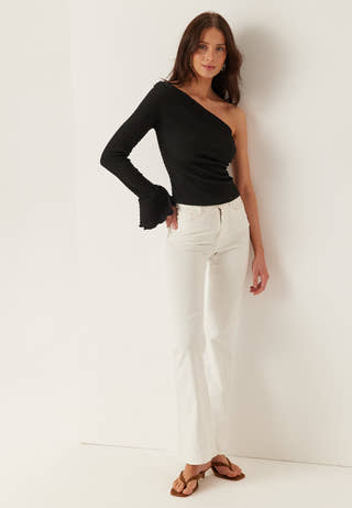 One Shoulder Frill Top