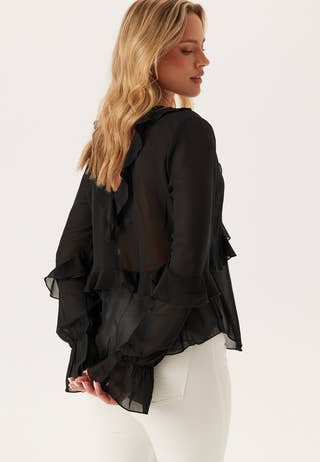 Open Back Frill Blouse