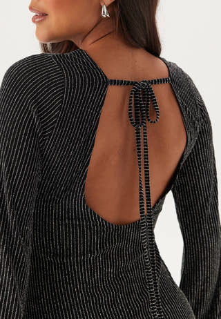 Open Back Sparkling Dress
