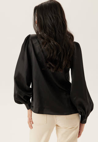 Puff Sleeve Satin Shirt