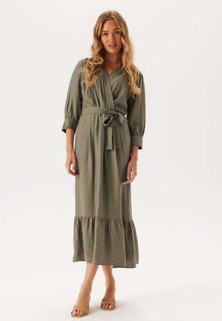Puff Sleeve Structured Dress