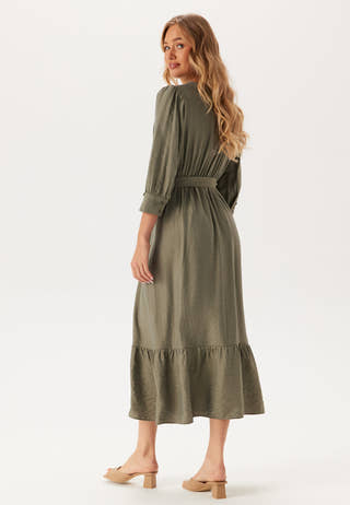 Puff Sleeve Structured Dress