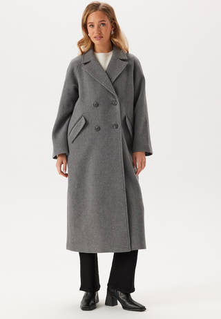 Raglan Sleeve Wool Blend Coat