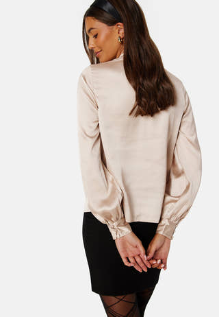 Button Satin Blouse