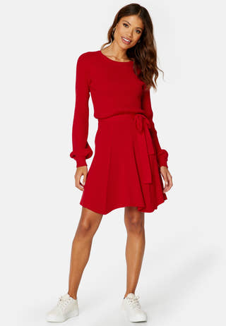 Rib Knitted Skater Dress
