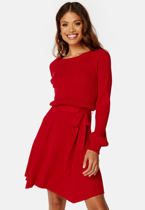 Rib Knitted Skater Dress