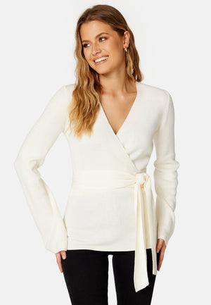 Samantha knitted wrap top