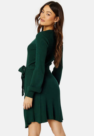 Rib Knitted Skater Dress