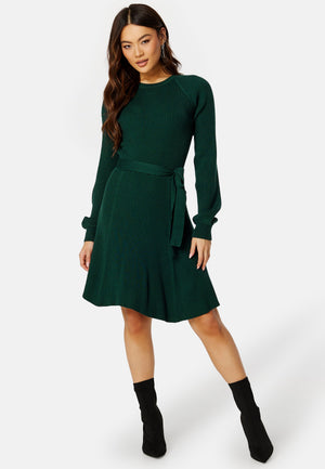 Rib Knitted Skater Dress