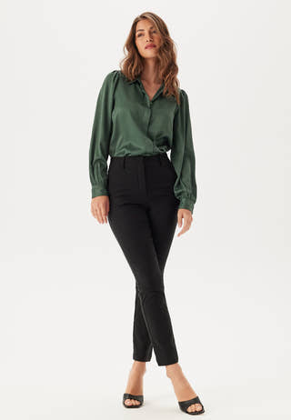 Satin Puff Sleeve Shirt