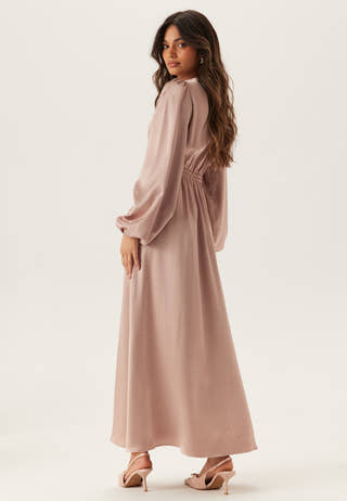 Satin V-neck Maxi Dress