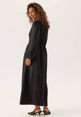 Satin V-neck Maxi Dress
