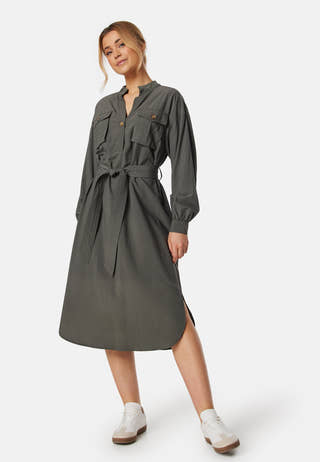 Shaima Cargo Shirt Dress