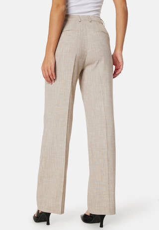 High Waist Melange Suit Pants