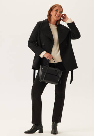 Short Wool Blend Coat