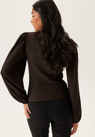 Square Neck Balloon Sleeve Top