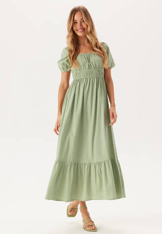 Square Neck Cotton Maxi Dress