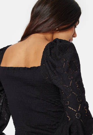 Square Neck Smock Dress