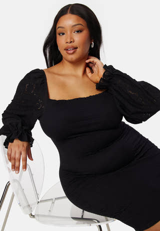 Square Neck Smock Dress