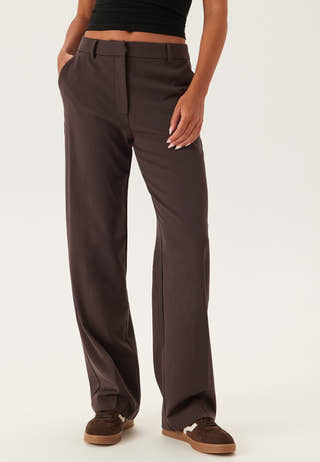 Straight High Waist Suit Trousers