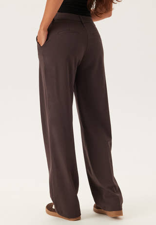 Straight High Waist Suit Trousers