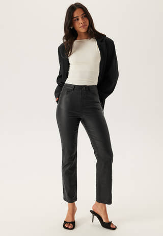 Straight Leg Coated Jeans