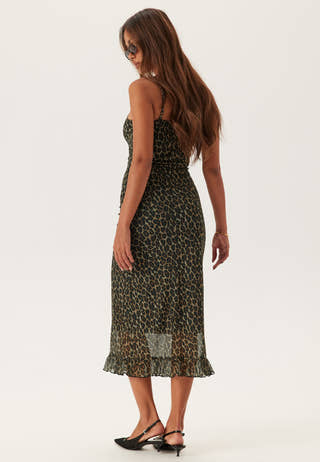 Strap Mesh Frill Dress