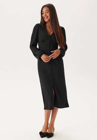 Structure Button Midi Dress