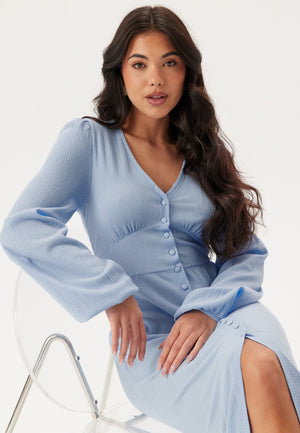 Structure Button Midi Dress