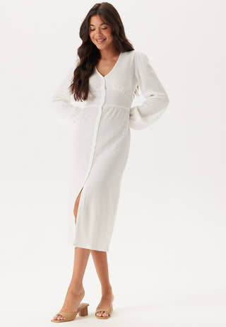 Structure Button Midi Dress