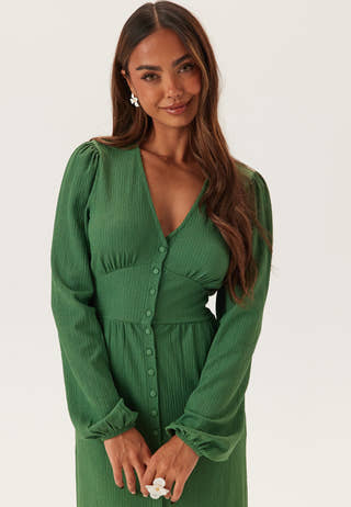 Structure Button Midi Dress