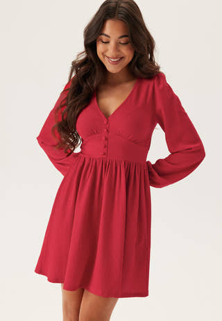 Structure Button Mini Dress