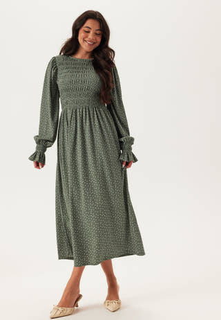 Structure Long Sleeve Midi Dress