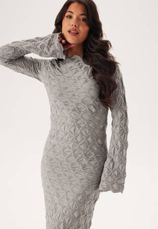Structure Long Sleeve Midi Dress