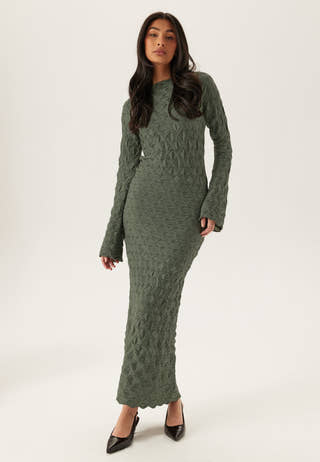 Structure Long Sleeve Midi Dress