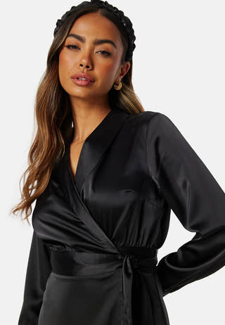 Terilee Satin Wrap Dress