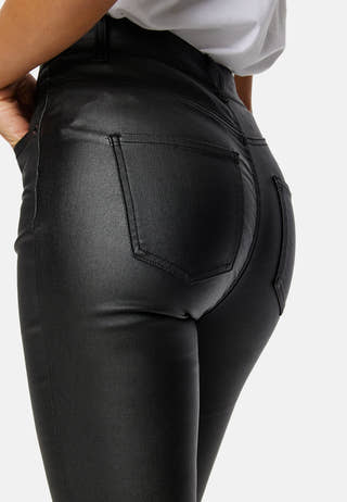 Tove High Waist Coated Flared Jeans