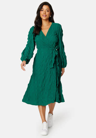 Triniti midi wrap dress
