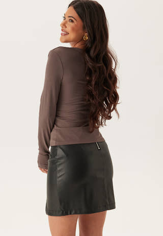 V-Neck Buckle Top