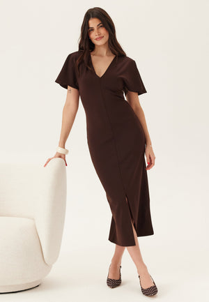 V-Neck Butterfly Sleeve Dress