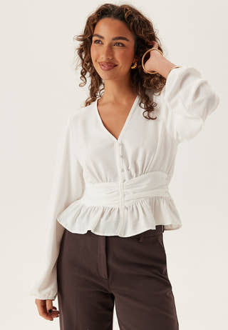 V-neck Button Blouse