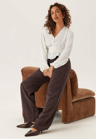V-neck Button Blouse