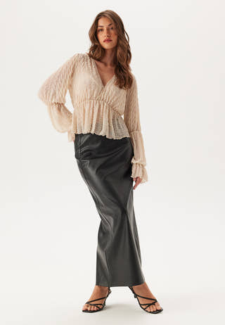 V-Neck Flounce Blouse