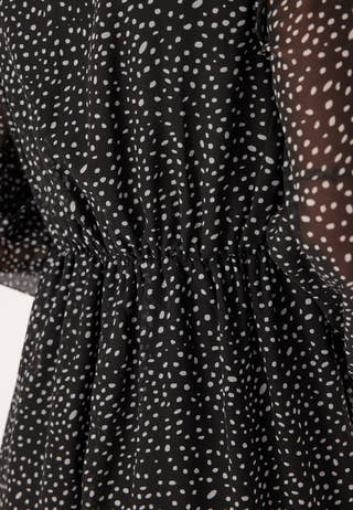 V-Neck Frill Dress