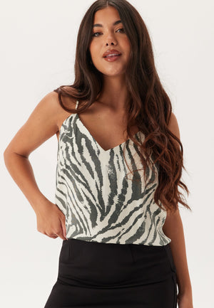 V-neck Shimmer Strap Singlet