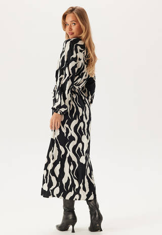 V-neck Viscose L/S Dress