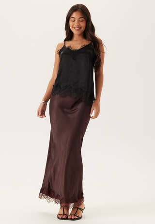 Viscose Satin Lace Skirt